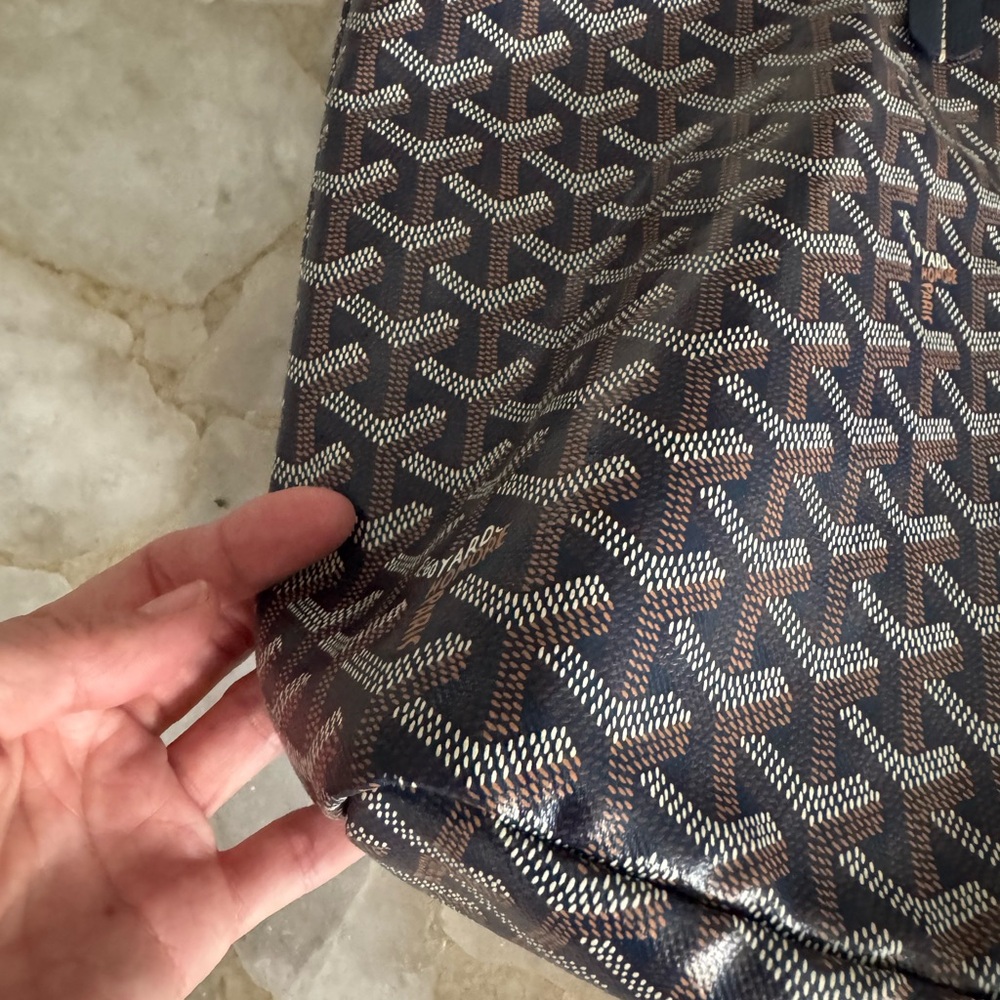 Auth Goyard St. Louis PM dark blue bag - Picture 5 of 9